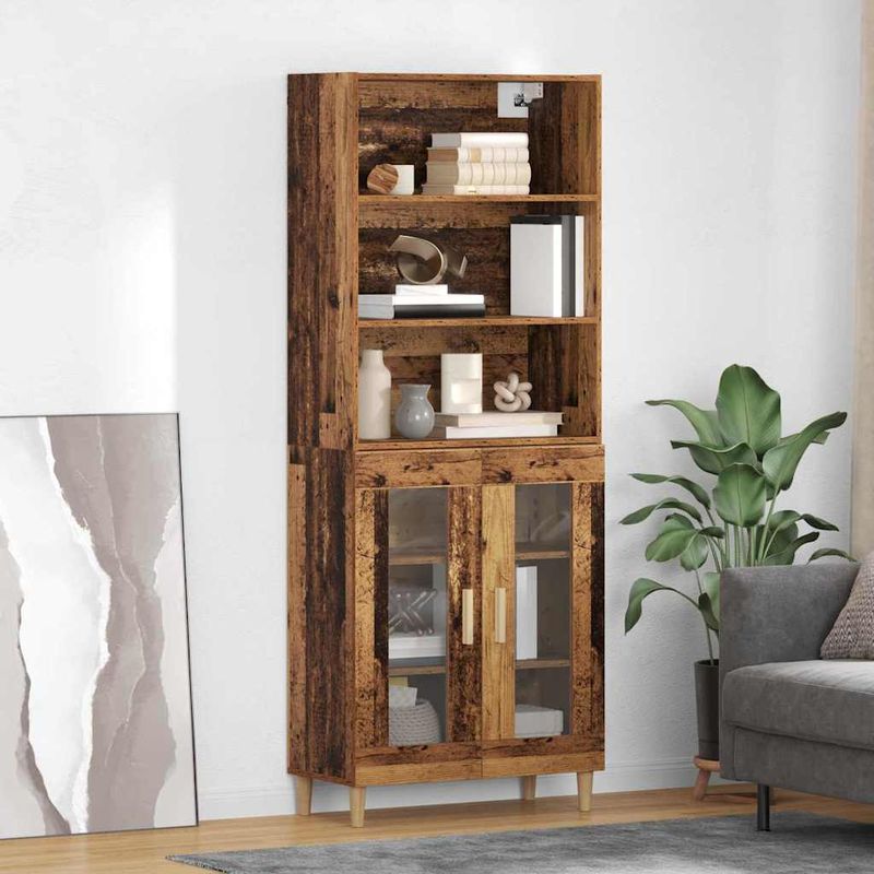 Casa si Gradina - Mobilier - Comode si corpuri - Corpuri bucatarie - Bufet Lemn Vechi 69,5 x 32,5 x 180 cm Lemn compozit - Infinity.ro