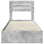 Casa si Gradina - Mobilier - Paturi si accesorii - Paturi - Pat cu storage Gri din beton 75 x 190 cm Lemn compozit - Infinity.ro