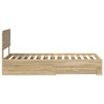 Casa si Gradina - Mobilier - Paturi si accesorii - Paturi - Cadru de pat cu sertar Stejar Sonoma 75 x 190 cm Lemn compozit - Infinity.ro