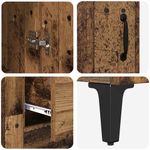 Casa si Gradina - Mobilier - Comode si corpuri - Comode - Bufet cu sertar Lemn Vechi 69,5 x 34 x 180 cm Lemn compozit - Infinity.ro