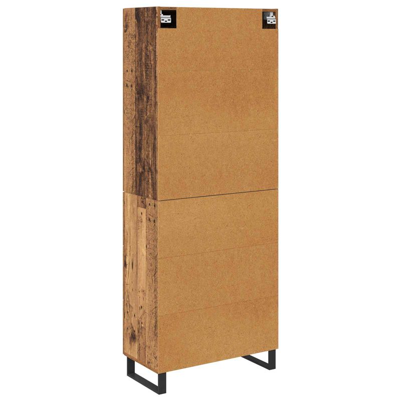 Casa si Gradina - Mobilier - Comode si corpuri - Comode - Bufet cu sertar 2 pcs Lemn Vechi Lemn Stratificat si Sticla - Infinity.ro