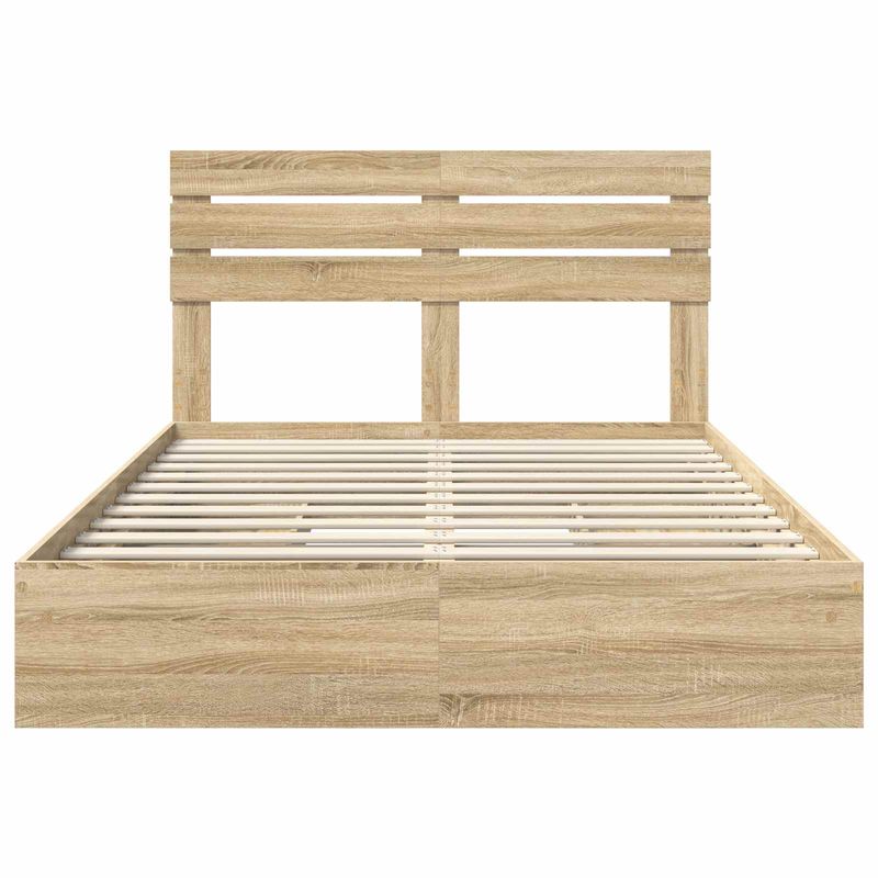 Casa si Gradina - Mobilier - Paturi si accesorii - Paturi - Pat cu storage Stejar Sonoma 150 x 200 cm Lemn compozit - Infinity.ro