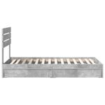 Casa si Gradina - Mobilier - Paturi si accesorii - Paturi - Pat cu storage Gri din beton 75 x 190 cm Lemn compozit - Infinity.ro