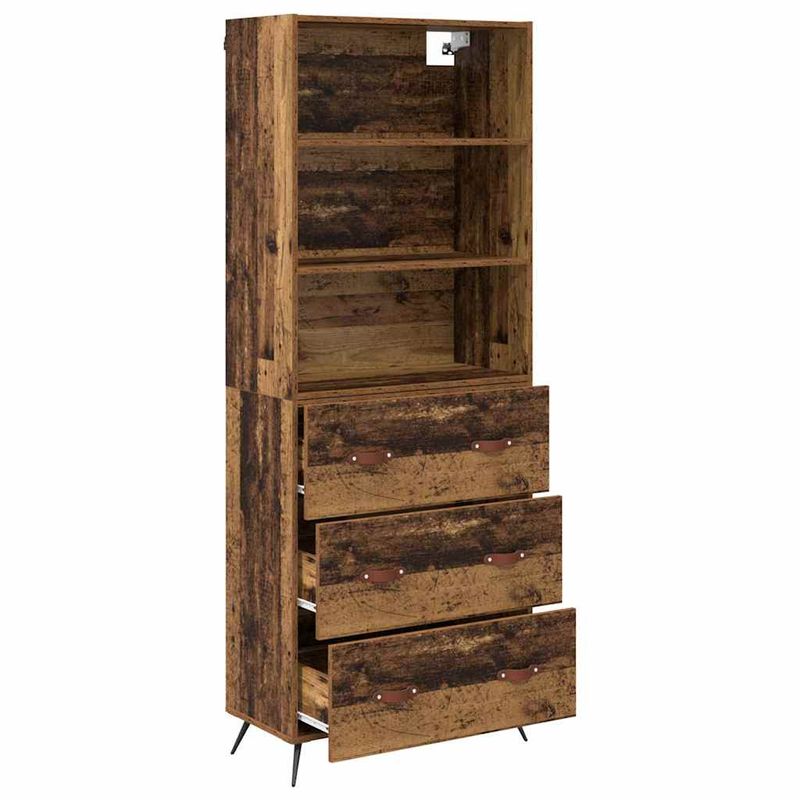 Casa si Gradina - Mobilier - Comode si corpuri - Corpuri bucatarie - Bufet cu sertar Lemn Vechi 69,5 x 34 x 180 cm Lemn compozit - Infinity.ro