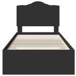Casa si Gradina - Mobilier - Paturi si accesorii - Paturi - Cadru de pat cu headboard Negru 100 x 200 cm Lemn compozit - Infinity.ro