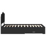 Casa si Gradina - Mobilier - Paturi si accesorii - Paturi - Cadru de pat cu headboard Negru 100 x 200 cm Lemn compozit - Infinity.ro