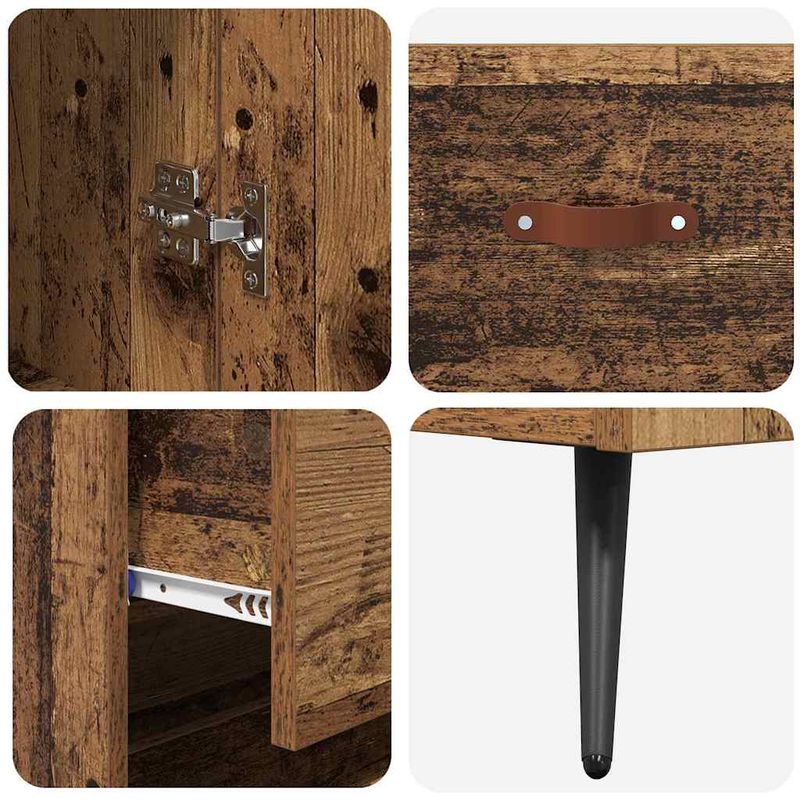 Casa si Gradina - Mobilier - Comode si corpuri - Corpuri bucatarie - Bufet cu sertar Lemn Vechi 69,5 x 34 x 180 cm Lemn compozit - Infinity.ro