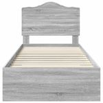 Casa si Gradina - Mobilier - Paturi si accesorii - Paturi - Cadru de pat cu headboard Gri Sonoma 75 x 190 cm Lemn compozit - Infinity.ro