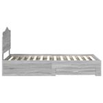Casa si Gradina - Mobilier - Paturi si accesorii - Paturi - Cadru de pat cu headboard Gri Sonoma 75 x 190 cm Lemn compozit - Infinity.ro