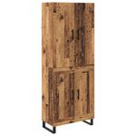 Casa si Gradina - Mobilier - Comode si corpuri - Comode - Bufet 2 pcs Lemn Vechi Lemn Stratificat si Sticla - Infinity.ro