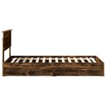 Casa si Gradina - Mobilier - Paturi si accesorii - Paturi - Pat cu storage Stejar fumuriu 90 x 190 cm Lemn compozit - Infinity.ro