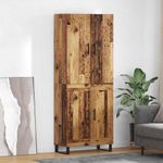 Casa si Gradina - Mobilier - Comode si corpuri - Comode - Bufet 2 pcs Lemn Vechi Lemn Stratificat si Sticla - Infinity.ro