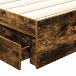 Casa si Gradina - Mobilier - Paturi si accesorii - Paturi - Pat cu storage Stejar fumuriu 90 x 190 cm Lemn compozit - Infinity.ro