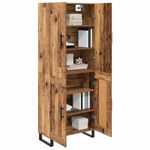 Casa si Gradina - Mobilier - Comode si corpuri - Comode - Bufet 2 pcs Lemn Vechi Lemn Stratificat si Sticla - Infinity.ro