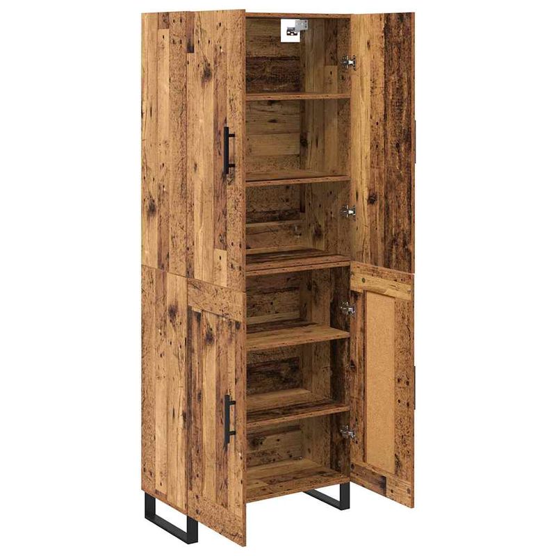 Casa si Gradina - Mobilier - Comode si corpuri - Comode - Bufet 2 pcs Lemn Vechi Lemn Stratificat si Sticla - Infinity.ro