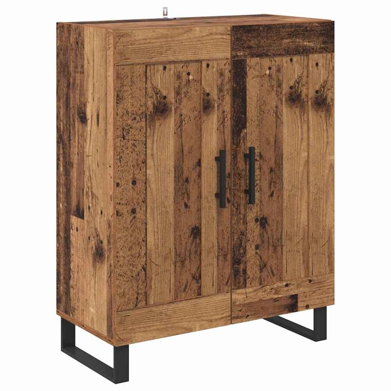 Casa si Gradina - Mobilier - Comode si corpuri - Comode - Bufet 2 pcs Lemn Vechi Lemn Stratificat si Sticla - Infinity.ro