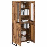 Casa si Gradina - Mobilier - Comode si corpuri - Comode - Bufet 2 pcs Lemn Vechi Lemn Stratificat si Sticla - Infinity.ro