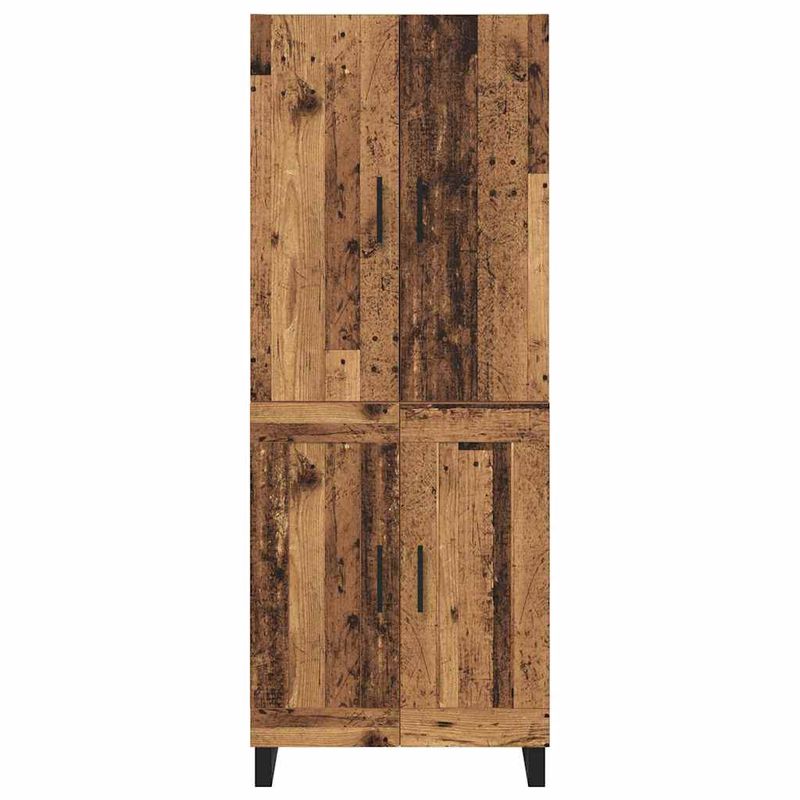 Casa si Gradina - Mobilier - Comode si corpuri - Comode - Bufet 2 pcs Lemn Vechi Lemn Stratificat si Sticla - Infinity.ro