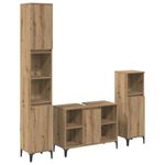 Casa si Gradina - Mobilier - Seturi de mobilier - Seturi baie - Set de mobilier pentru baie cu raft 3 pcs Stejar Artizanal - Infinity.ro