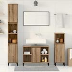 Casa si Gradina - Mobilier - Seturi de mobilier - Seturi baie - Set de mobilier pentru baie cu raft 3 pcs Stejar Artizanal - Infinity.ro