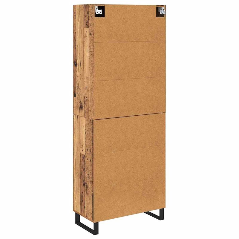 Casa si Gradina - Mobilier - Comode si corpuri - Comode - Bufet 2 pcs Lemn Vechi Lemn Stratificat si Sticla - Infinity.ro