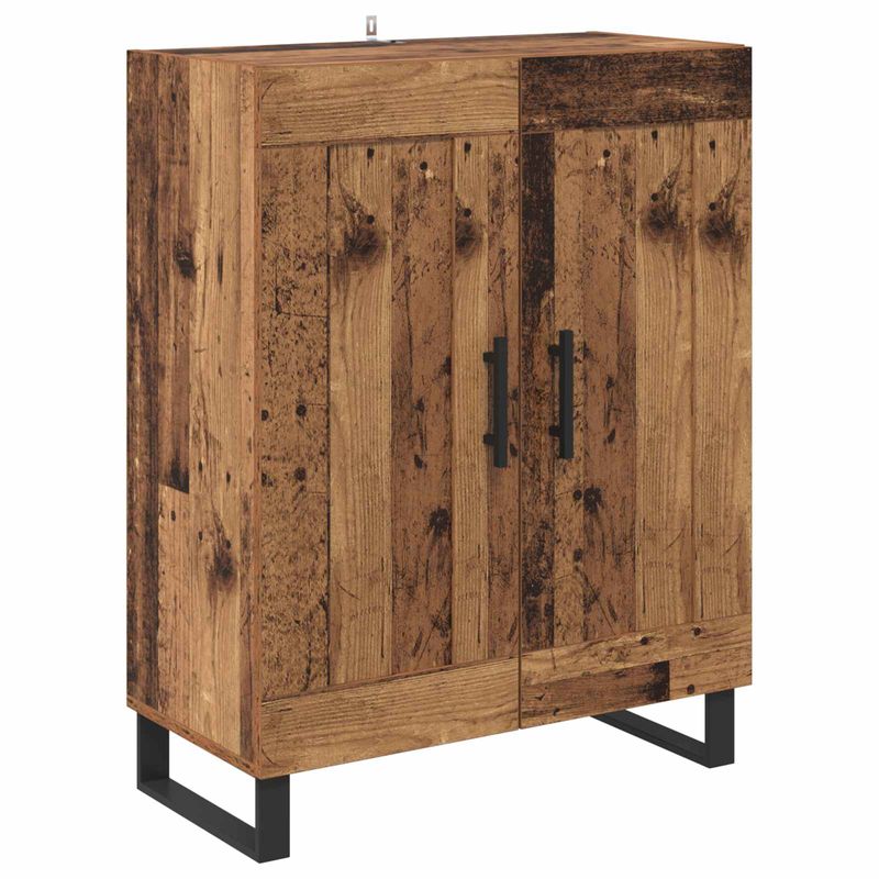 Casa si Gradina - Mobilier - Comode si corpuri - Comode - Bufet 2 pcs Lemn Vechi Lemn Stratificat si Sticla - Infinity.ro