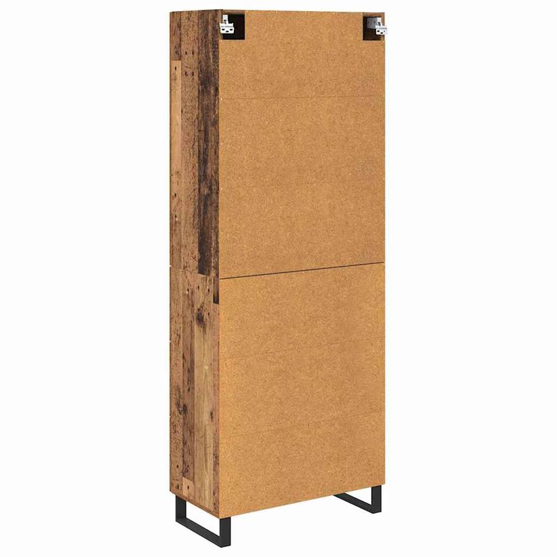 Casa si Gradina - Mobilier - Comode si corpuri - Comode - Bufet cu sertar 2 pcs Lemn Vechi Lemn Stratificat si Sticla - Infinity.ro