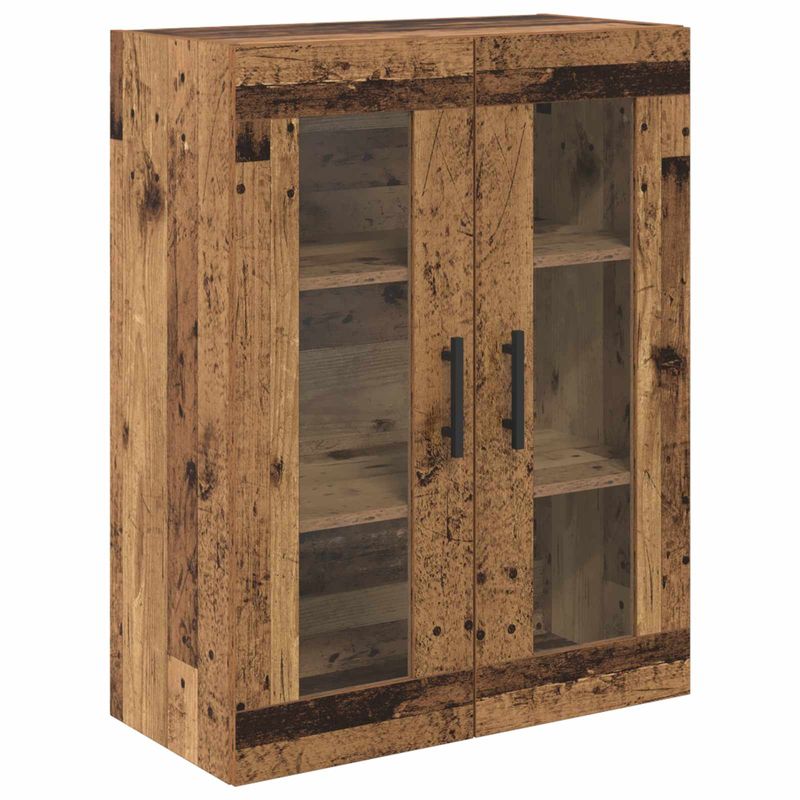Casa si Gradina - Mobilier - Comode si corpuri - Comode - Bufet 2 pcs Lemn Vechi Lemn Stratificat si Sticla - Infinity.ro