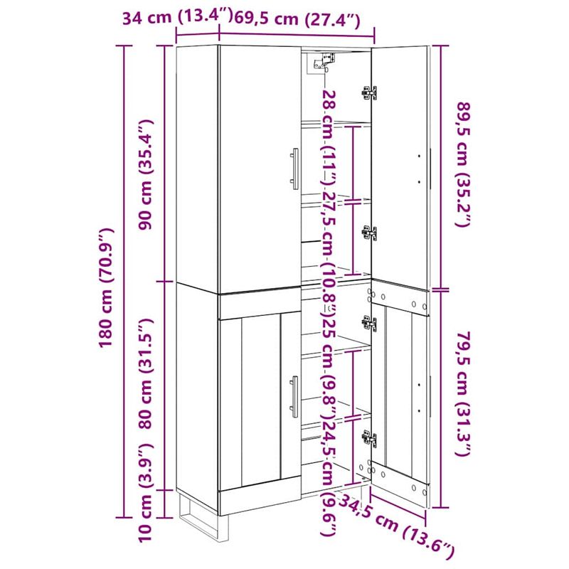Casa si Gradina - Mobilier - Comode si corpuri - Comode - Bufet 2 pcs Lemn Vechi Lemn Stratificat si Sticla - Infinity.ro