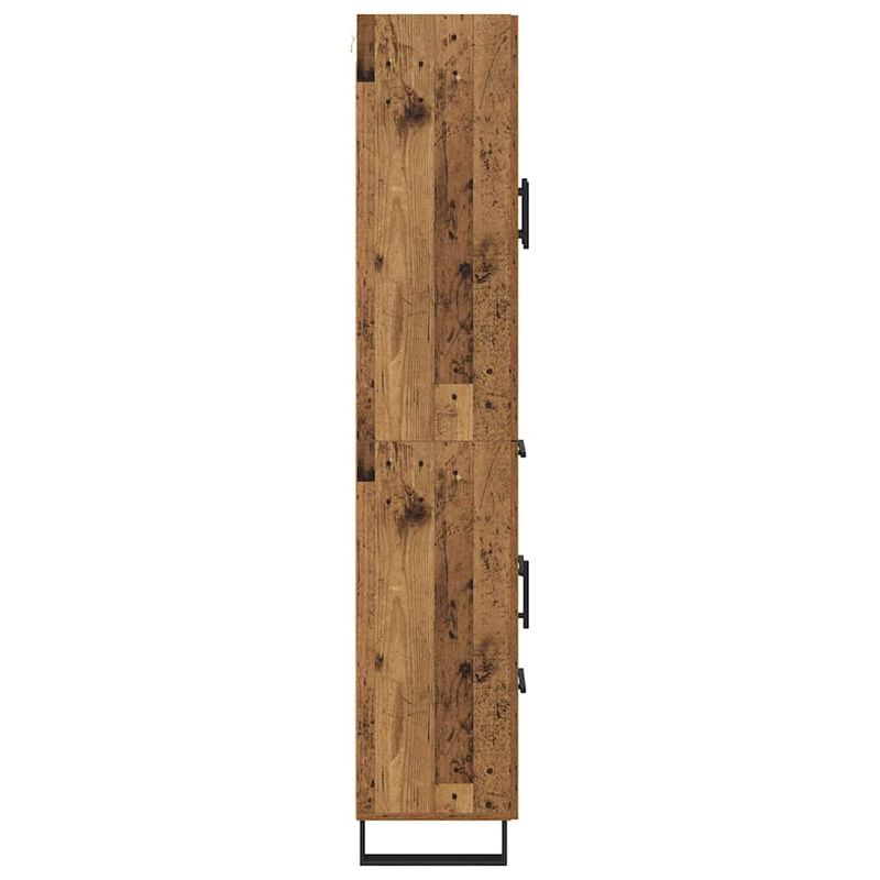Casa si Gradina - Mobilier - Comode si corpuri - Comode - Bufet cu sertar 2 pcs Lemn Vechi Lemn Stratificat si Sticla - Infinity.ro