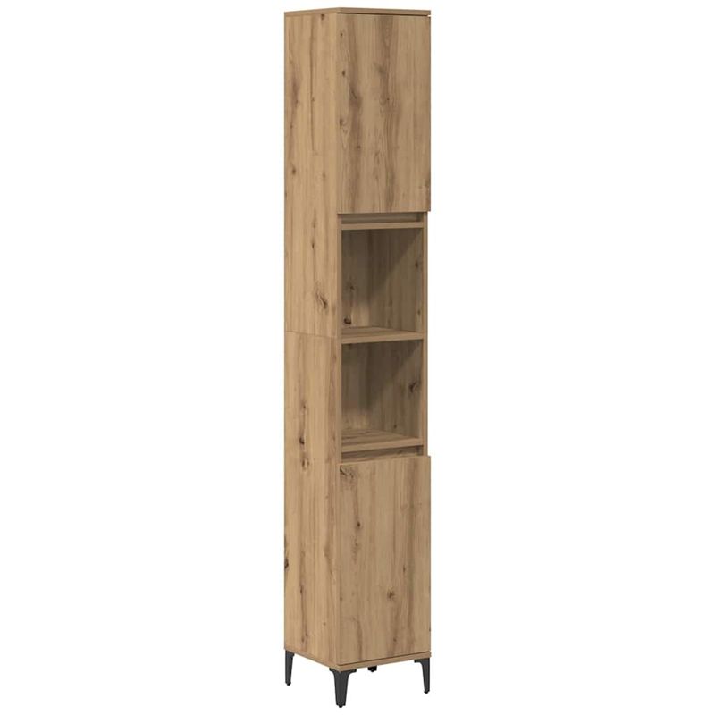 Casa si Gradina - Mobilier - Seturi de mobilier - Seturi baie - Set de mobilier pentru baie cu raft 3 pcs Stejar Artizanal - Infinity.ro