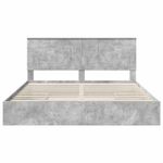 Casa si Gradina - Mobilier - Paturi si accesorii - Paturi - Cadru de pat cu sertar Gri din beton 180 x 200 cm Lemn compozit - Infinity.ro