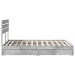 Casa si Gradina - Mobilier - Paturi si accesorii - Paturi - Pat cu storage Gri din beton 150 x 200 cm Lemn compozit - Infinity.ro