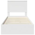 Casa si Gradina - Mobilier - Paturi si accesorii - Paturi - Cadru de pat cu sertar Manual Alb 90 x 200 cm Lemn compozit - Infinity.ro