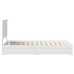 Casa si Gradina - Mobilier - Paturi si accesorii - Paturi - Cadru de pat cu sertar Manual Alb 90 x 200 cm Lemn compozit - Infinity.ro