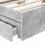 Casa si Gradina - Mobilier - Paturi si accesorii - Paturi - Cadru de pat cu sertar Gri din beton 180 x 200 cm Lemn compozit - Infinity.ro