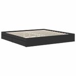 Casa si Gradina - Mobilier - Paturi si accesorii - Paturi - Pat cu storage cu headboard Negru 200 x 200 cm Lemn compozit - Infinity.ro