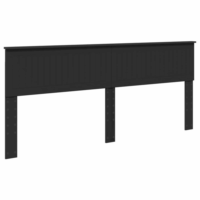 Casa si Gradina - Mobilier - Paturi si accesorii - Paturi - Pat cu storage cu headboard Negru 200 x 200 cm Lemn compozit - Infinity.ro
