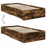 Casa si Gradina - Mobilier - Paturi si accesorii - Paturi - Cadru de pat cu sertar Stejar fumuriu 75 x 190 cm Lemn compozit - Infinity.ro