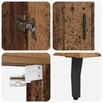 Casa si Gradina - Mobilier - Comode si corpuri - Comode - Bufet 2 pcs Lemn Vechi Lemn Stratificat si Sticla - Infinity.ro