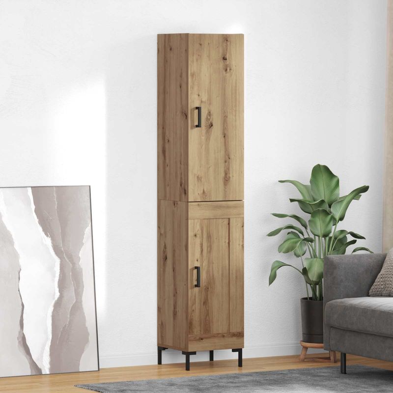 Casa si Gradina - Mobilier - Comode si corpuri - Corpuri bucatarie - Bufet Stejar Artizanal 69,5 x 34 x 180 cm Lemn compozit - Infinity.ro