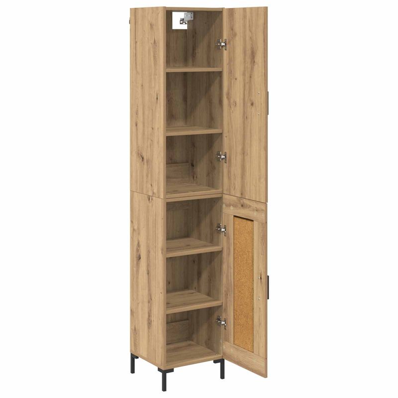 Casa si Gradina - Mobilier - Comode si corpuri - Corpuri bucatarie - Bufet Stejar Artizanal 69,5 x 34 x 180 cm Lemn compozit - Infinity.ro