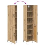 Casa si Gradina - Mobilier - Comode si corpuri - Corpuri bucatarie - Bufet Stejar Artizanal 69,5 x 34 x 180 cm Lemn compozit - Infinity.ro