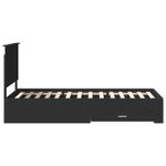 Casa si Gradina - Mobilier - Paturi si accesorii - Paturi - Cadru de pat Negru si argintiu 75 x 190 cm Lemn compozit - Infinity.ro