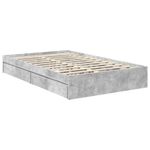 Casa si Gradina - Mobilier - Paturi si accesorii - Paturi - Pat cu storage Gri din beton 100 x 200 cm Lemn compozit - Infinity.ro