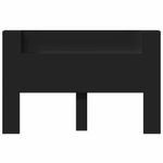 Casa si Gradina - Mobilier - Paturi si accesorii - Accesorii paturi - Tablie de pat cu LED, albastru, 144x5x118/128 cm, textil - Infinity.ro