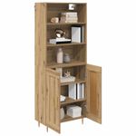 Casa si Gradina - Mobilier - Comode si corpuri - Corpuri bucatarie - Bufet Stejar Artizanal 69,5 x 32,5 x 180 cm Lemn compozit - Infinity.ro