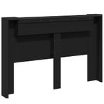 Casa si Gradina - Mobilier - Paturi si accesorii - Accesorii paturi - Tablie de pat cu LED, albastru, 144x5x118/128 cm, textil - Infinity.ro