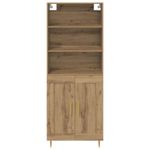 Casa si Gradina - Mobilier - Comode si corpuri - Corpuri bucatarie - Bufet Stejar Artizanal 69,5 x 32,5 x 180 cm Lemn compozit - Infinity.ro