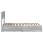 Casa si Gradina - Mobilier - Paturi si accesorii - Paturi - Pat cu storage cu sertar Gri Sonoma 150 x 200 cm Lemn compozit - Infinity.ro